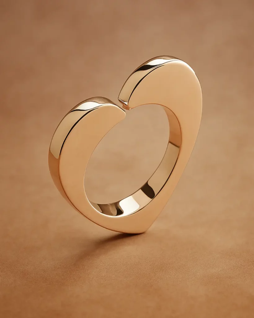 Bague tranche Coeur