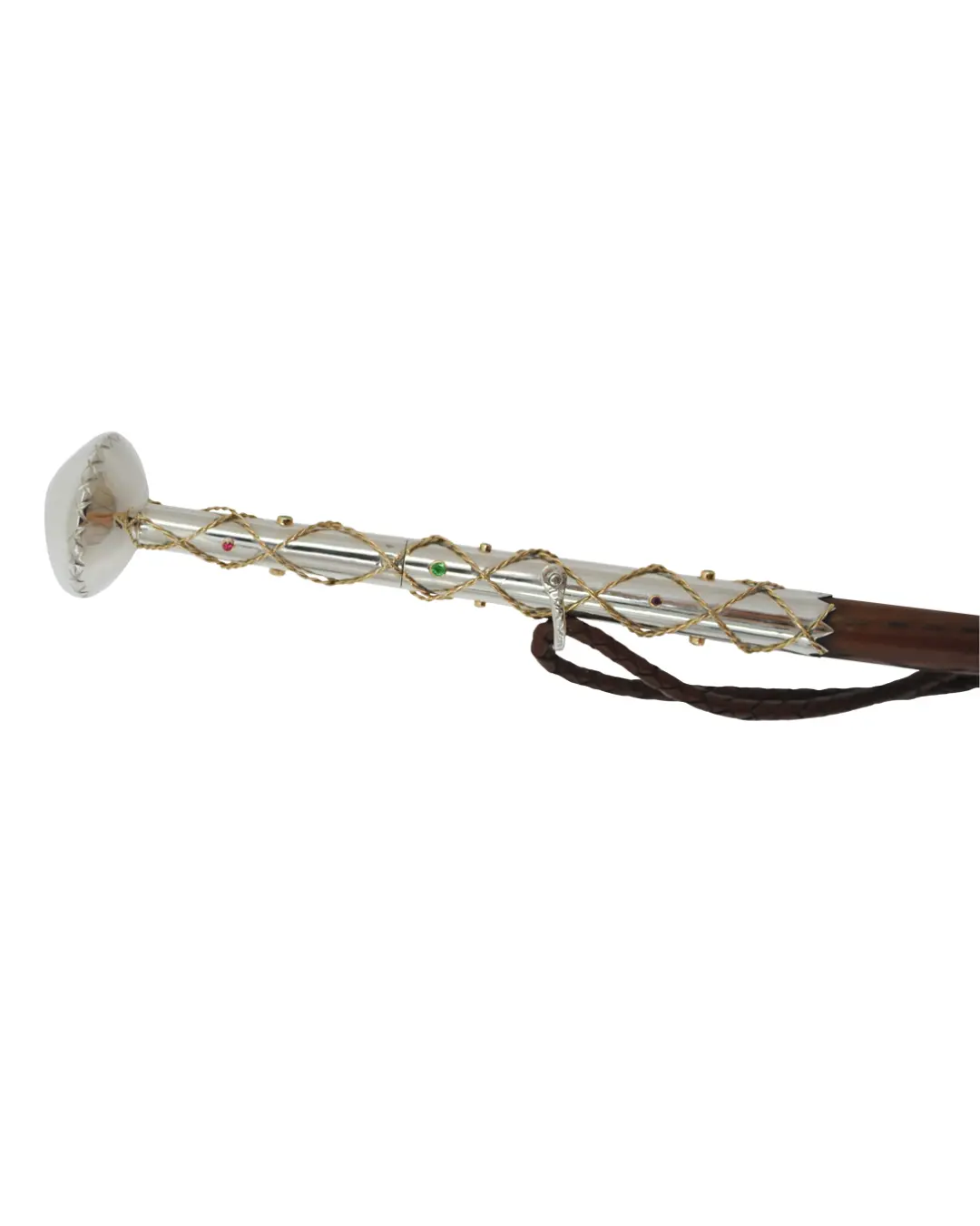 Makhilas Ainciart-Bergara ornés de fils d’or torsadés, tsavorites et spinelles rouges